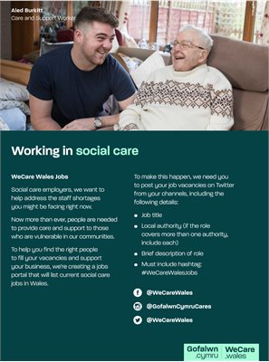 WeCareWales - jobs flyer - ENG